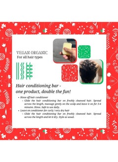 Rustic Art Organic Amla Methi Hair Conditioning Bar | All Hair Types | Suitable For Curly & Colored Hair | Reduces Frizz And Dryness | Sulphate, Sillicone & Soap Free | For Women & Men 60G  - Image 2