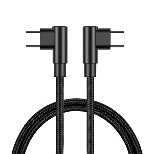 Maixbomr 90 Degree USB C to USB C Cable 1M/3FT,60W PD Type C Fast Charging Data Cable,Dual Right Angle Nylon Braided Cable,for USB C Devices Android Charging and Data Transmission - Image 1