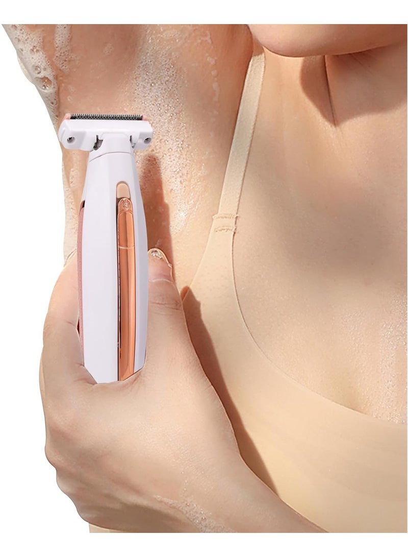 SOLARAE Electric Razors for Women Electric Women Bikini Trimmer Shaver Wet Dry Use Body Hair Trimmer Kit and Electric Razors Rechargeable Hair Removal for Women Bikini Hair Underarm Arms Legs - Image 2
