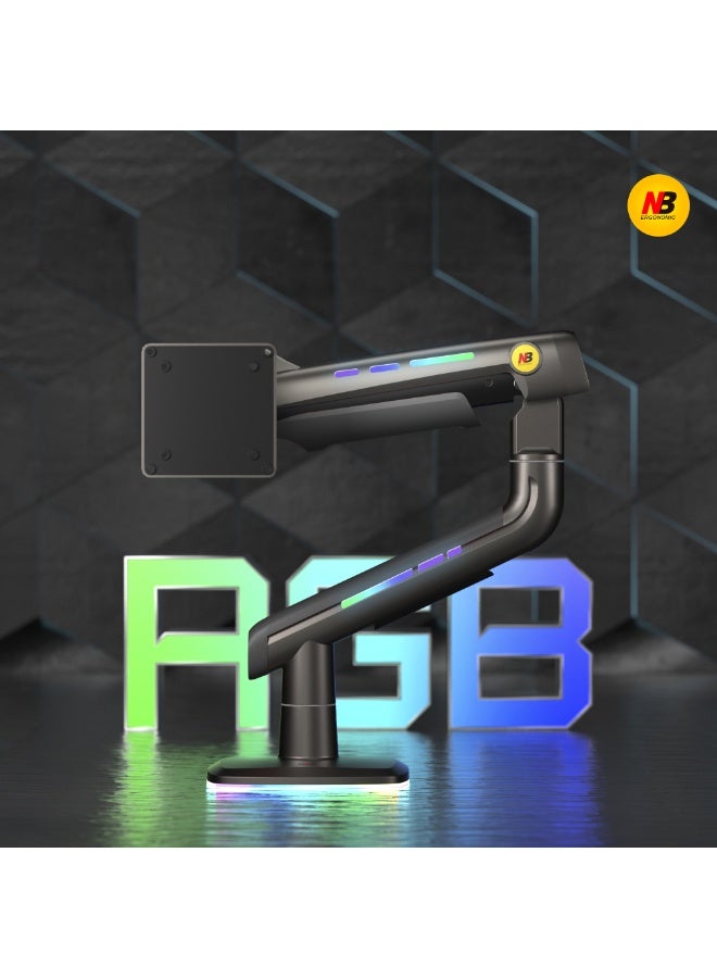 NB ERGONOMIC Monitor arm for Flat/Ultrawide/Curved Gaming Monitors 32 to 60 inch, Monitor Mount Stand Load up to 20 kg, VESA 75/100 mm NB ERGONOMIC/RGB F5 - Image 4