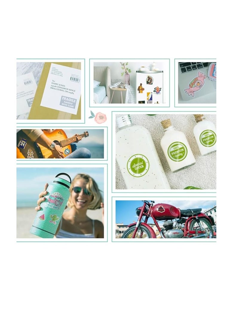 JOJO 50-Piece Self Adhesive Clear Sticker Waterproof Inkjet Printing Film A4 - Image 3