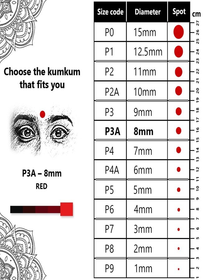 Eyetex Pallavi Sticker Bindi/Pottu|Round|Aloe Vera & Papaya Extracts|Breathable Non-Irritating Velvet Fabric|P3A|Red|20 Flaps - Image 4