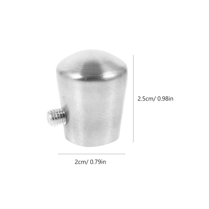 2Pcs Stainless Steel Handrail End Caps Brushed Finish Tube Plugs Furniture Protectors - Image 3