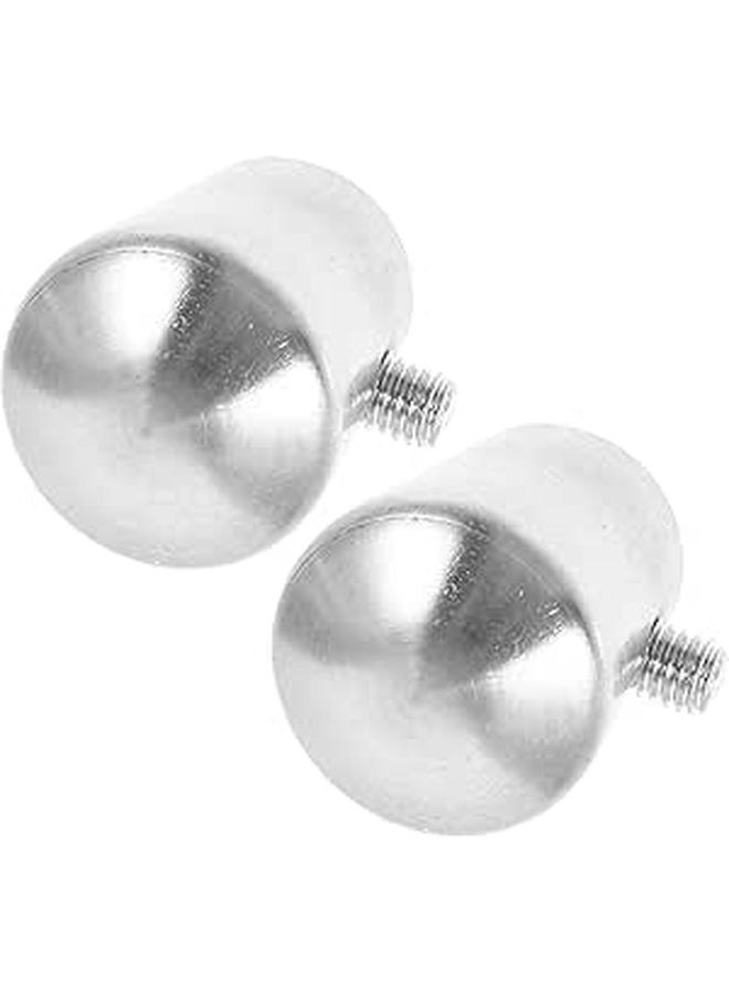 2Pcs Stainless Steel Handrail End Caps Brushed Finish Tube Plugs Furniture Protectors - Image 1