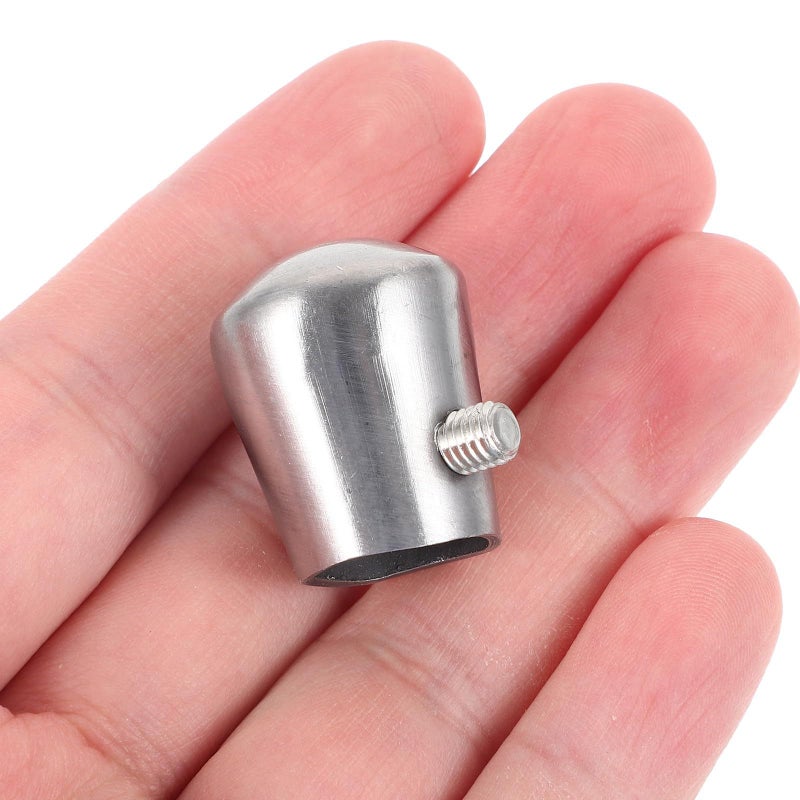 2Pcs Stainless Steel Handrail End Caps Brushed Finish Tube Plugs Furniture Protectors - Image 5