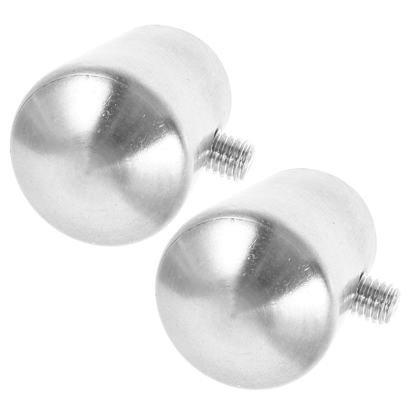 2Pcs Stainless Steel Handrail End Caps Brushed Finish Tube Plugs Furniture Protectors - Image 2