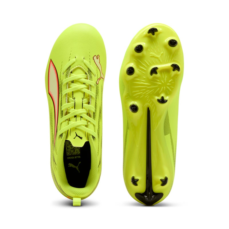 PUMA ULTRA 6 PLAY FG/AG Kids Yellow Football Boots Youth - Image 4