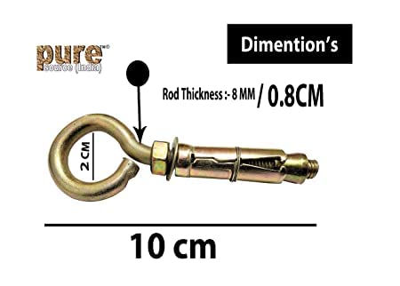 ZL Enterprises Fastner Eye Hook 8 Pcs 8mm Thread  - Image 3