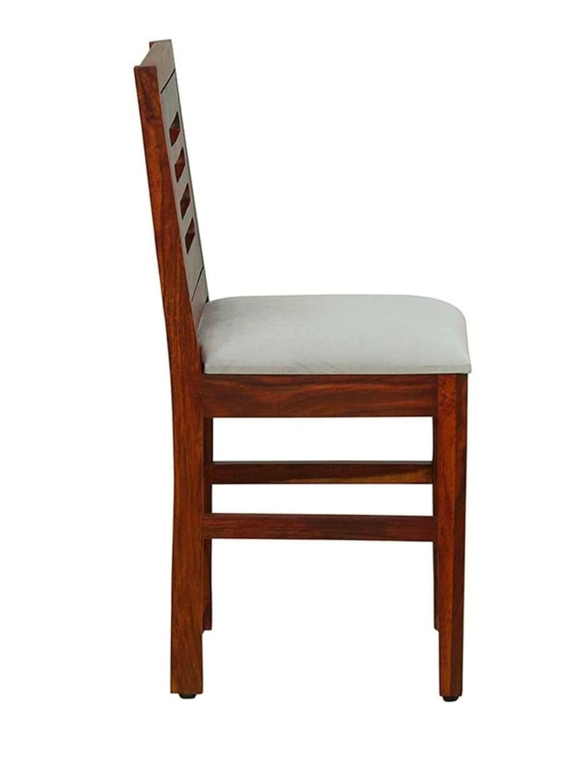 IThree Furniture Wood Dining Chair Single only Wooden Chair Students Study Chair Home Office Chairs Outdoor Chair Dining Room Furniture Honey Finish Solid sheesham Wood - Image 4