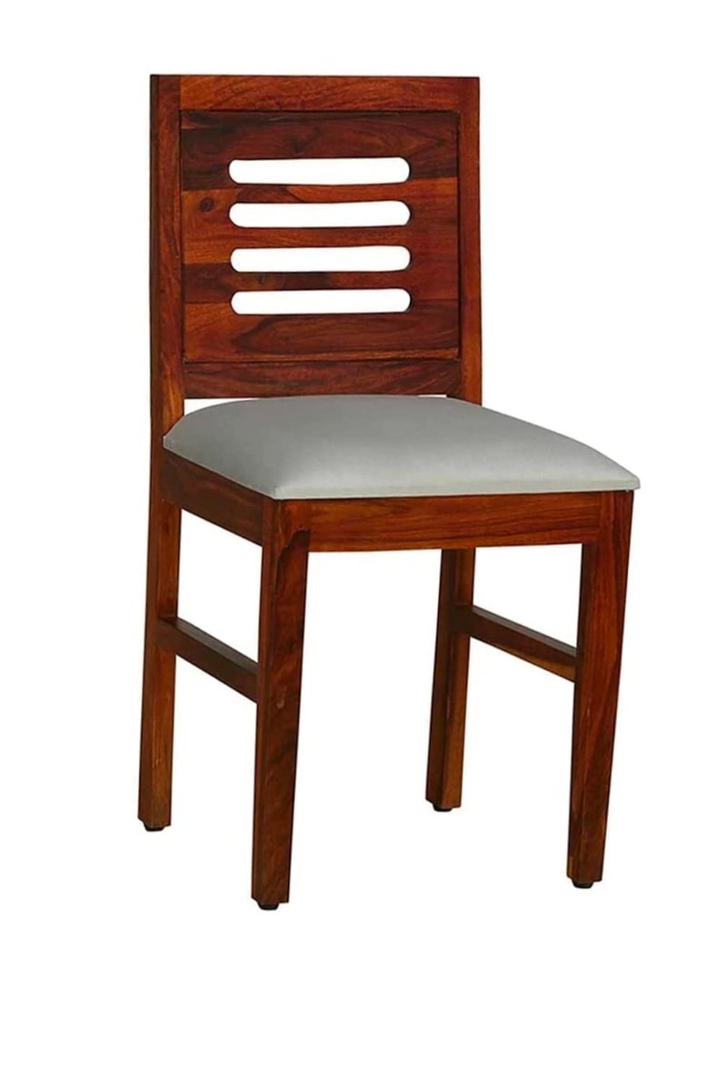 IThree Furniture Wood Dining Chair Single only Wooden Chair Students Study Chair Home Office Chairs Outdoor Chair Dining Room Furniture Honey Finish Solid sheesham Wood - Image 3