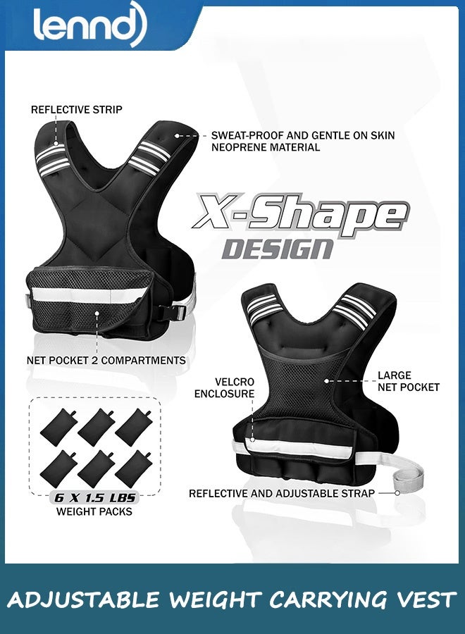LENND Weighted Vest for Men and Women 1.8KG-5KG Adjustable Vest with 6 Iron Blocks and Weights for Home Workout, Adjustable Weight Vest Sports Set for Cardio and Strength Training - Image 2