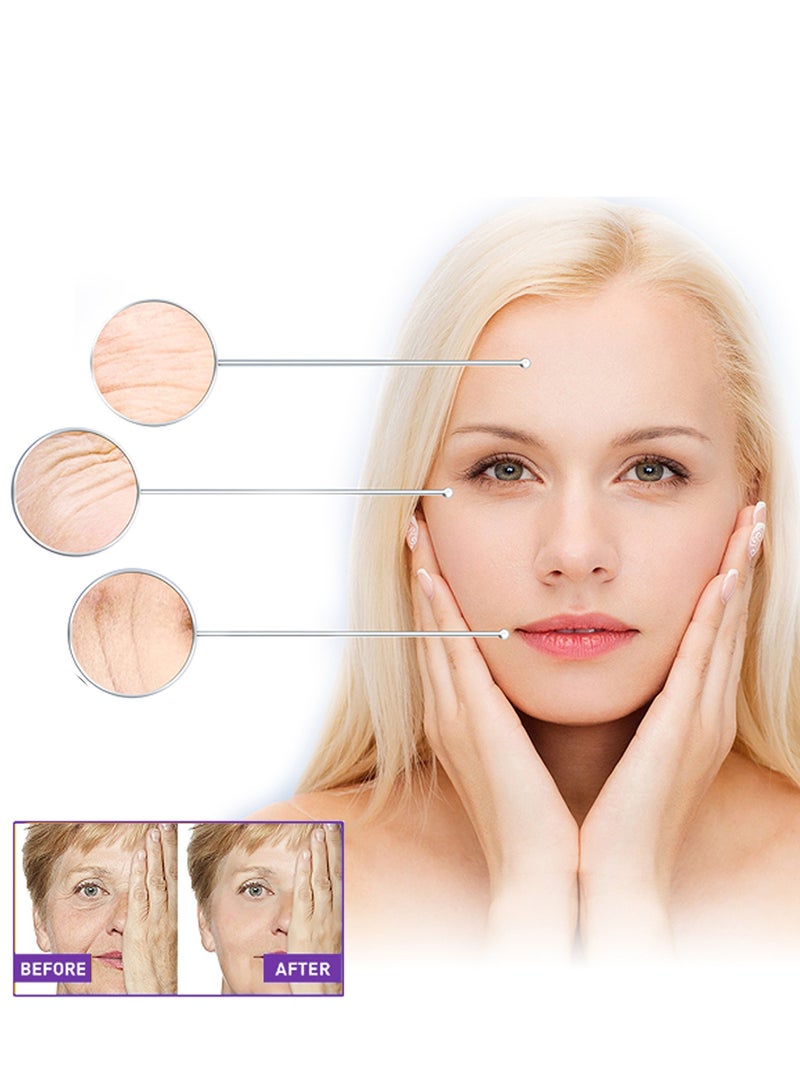 إيلهو 100 قطعة بقع تجاعيد الوجه والجبهة ، شريط شد الوجه غير المرئي لتنعيم الخطوط الدقيقة للعين والفم والجبهة - بقع غير سيليكون مضادة للتجاعيد لشد الوجه وإزالة التجاعيد - Image 4