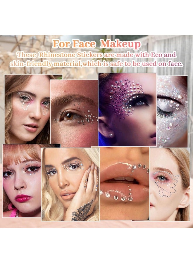 2800Pcs Self Adhesive Pearl Stickers, 4 Sheets different Size Pearls Sticker Gems for Hair, Face, Makeup, Eye, Nail, Crafts - Image 4