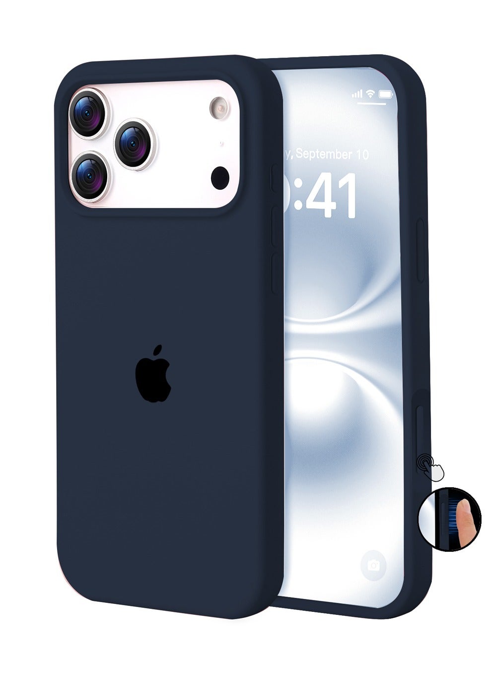ULELAY iPhone 17 Pro Max Protective Case, Silicone Material, Shock-Resistant with Camera Lens Protection and Control Button Coverage, Anti-Shock Mobile Phone Protective Cover, Compatible with MagSafe 