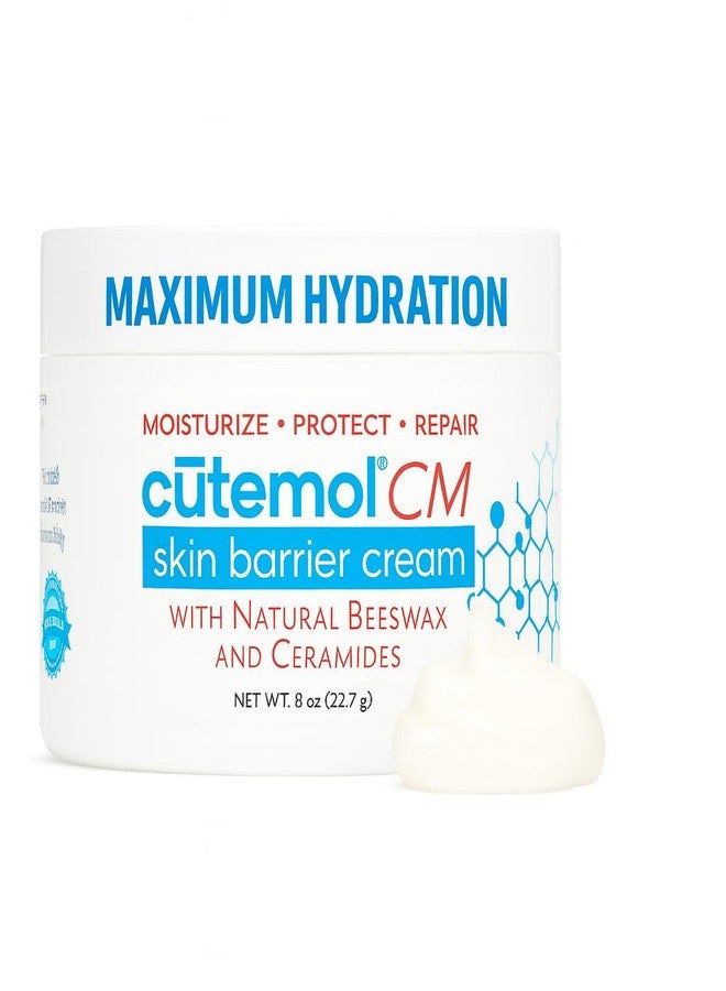 Cutemol CM Emollient Moisturizing Cream - For Severely Dry and Damaged Skin - Natural Beeswax Formulation containing Ceramides - Hydration for Cracked Hands and Feet, Eczema, Psoriasis (8 oz) - Image 1