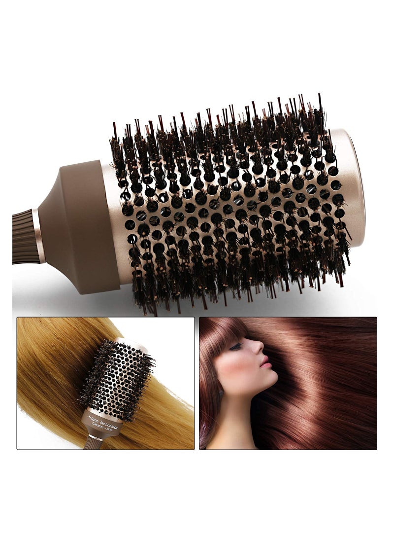 Zikra Round Brush Set, Ceramic Ion Thermal Barrel Round Brush for Blow Drying, 4 Different Sizes Bristle Round Hair Brush for Hair Drying, Styling, Curling and Shine - Image 5
