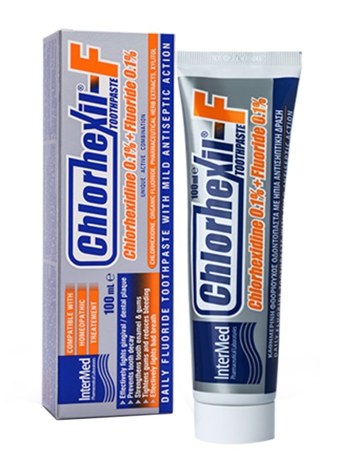 InterMed Chlorhexil-F Toothpaste with Chlorhexidine 0.1% & Fluoride 0.1%, 100 ml