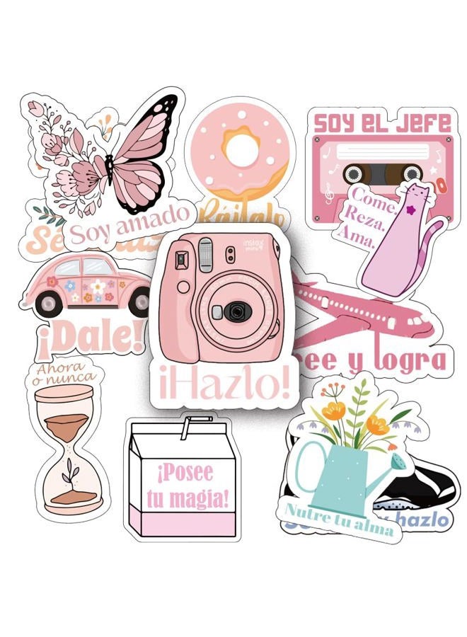 1step2dream Spanish Inspirational Stickers for Teens Adults Kids Teachers | Spanish Quote Stickers | Positive Motivational Stickers for Planner,Journaling Scrapbook,Water Bottles, Laptop - 200pcs - Image 1