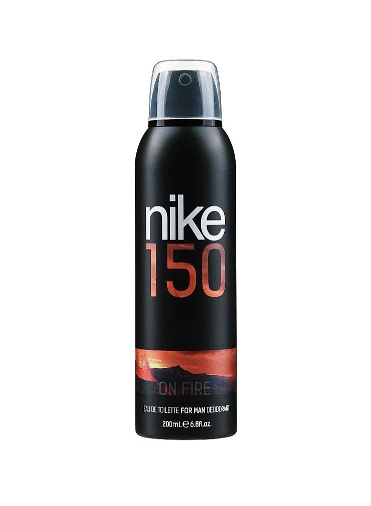 Nike On Fire 150 Deodorant for Men , Eau De Toilette ,200ML - Image 1