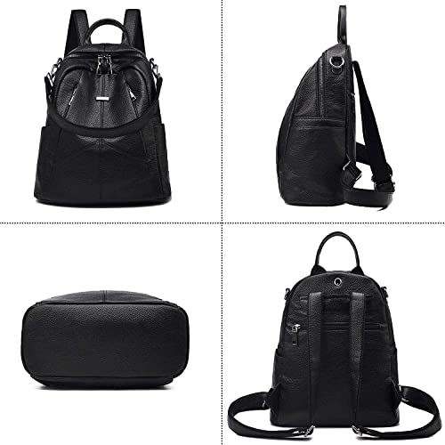 TrueArch Anti-Theft Cross Leather Backpack & Purse for Women | Shoulder Bag for Women and Girls | College Bag for Girls | Multipurpose Travel Bag | Durable | Convertible (Grey) - Image 4