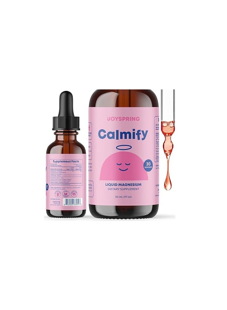 JoySpring Magnesium Glycinate for Kids 1 fl oz - Image 1