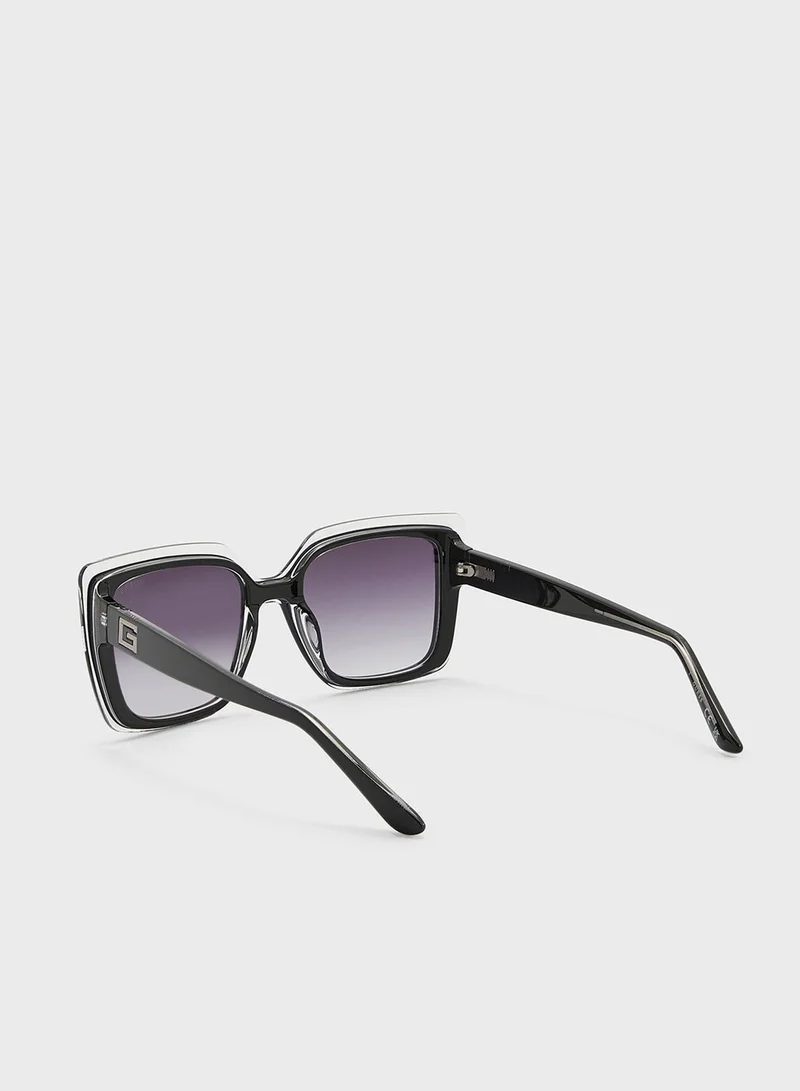 GUESS Gradient Oversized Rectangle Shape Sunglasses
