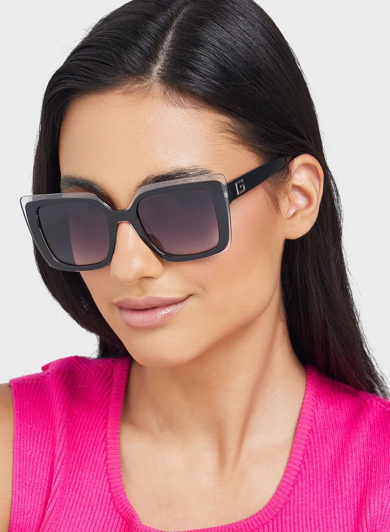 GUESS Gradient Oversized Rectangle Shape Sunglasses