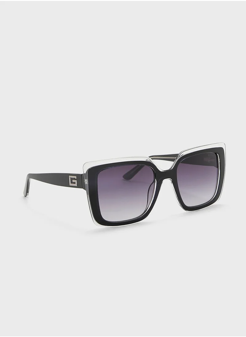 GUESS Gradient Oversized Rectangle Shape Sunglasses