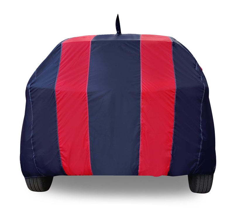 Auto Hub Car Cover Compatible with Maruti Swift (Model : 2012-2017) with Antenna & Mirror Pocket, Water Resistant, Triple Stitched, Swift Car Cover- Navy-Red - Image 5