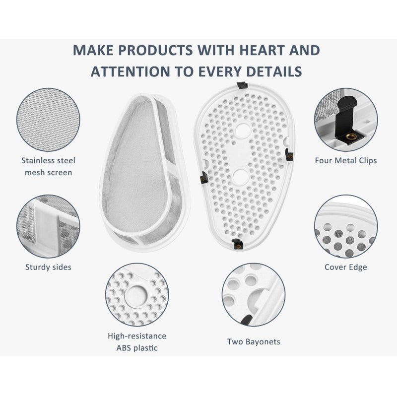 Fetechmate W10828351 Dryer Lint Filter Replacement Compatible With Ken-More Whirl-Pool Stackable Washer W10828351 Upgraded Dryer Lint Filter & Cover Replaces 8531964 8531967 Ap5985829 By Fetechmate - Image 4