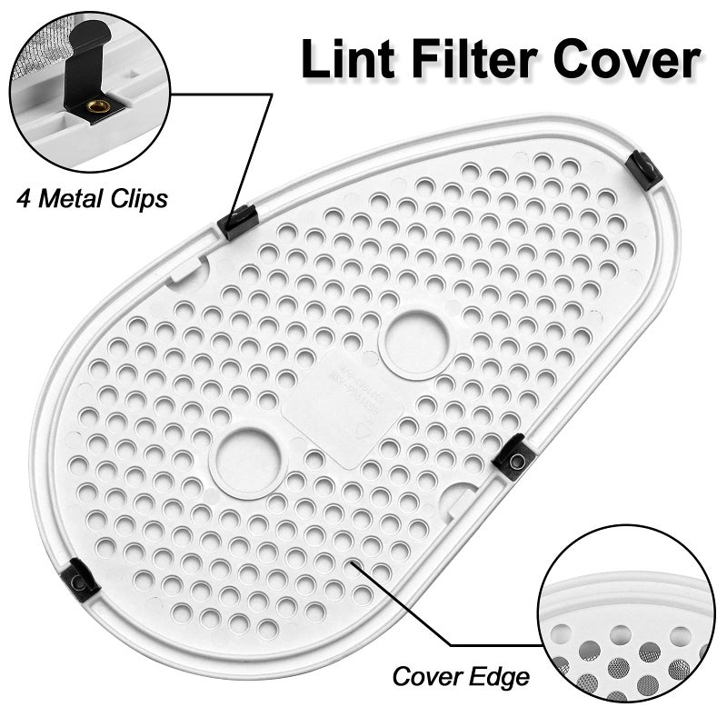 Fetechmate W10828351 Dryer Lint Filter Replacement Compatible With Ken-More Whirl-Pool Stackable Washer W10828351 Upgraded Dryer Lint Filter & Cover Replaces 8531964 8531967 Ap5985829 By Fetechmate - Image 3