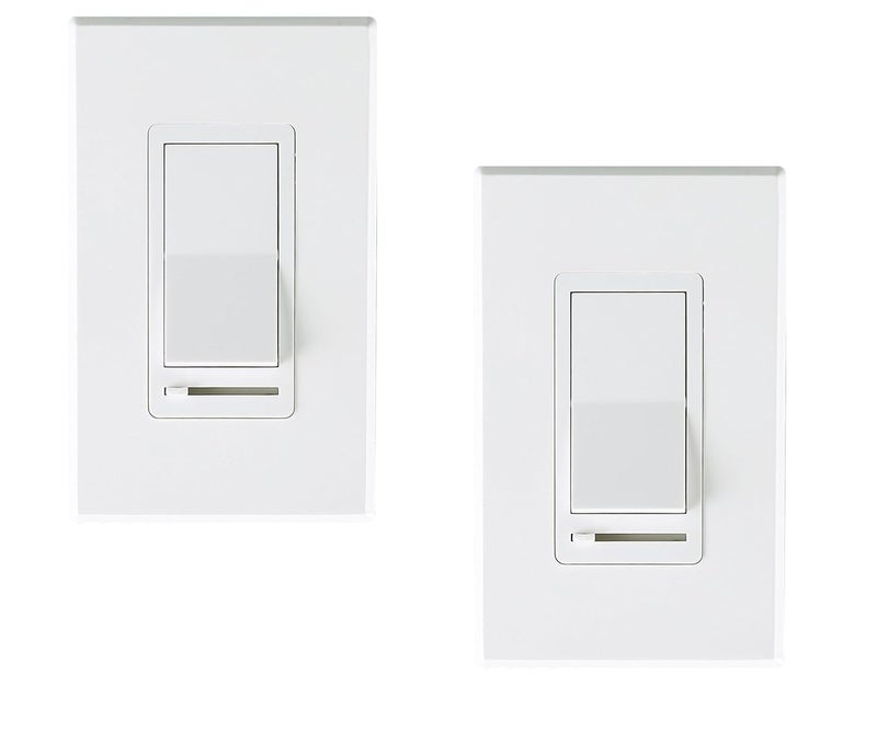 CLOUDY BAY in Wall Dimmer Switch for LED Light/CFL/Incandescent,3-Way Single Pole Dimmable Slide, 600W max Incandescent,150W max Dimmable LED/CFL, Cover Plate Included, Pack of 2 - Image 1