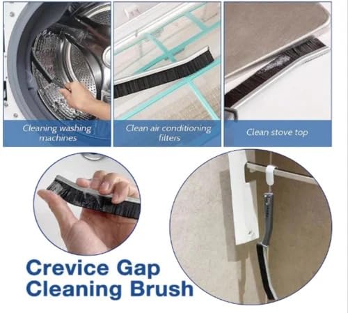 LEENAS LEENAS Plastic 3 Gap Cleaning Brush Hard Bristle Crevice Cleaning Tool for Household Use Multifunctional Dead Corner Cleaning Brush for Tiles Bathroom Kitchen Toilet Window Slots  - Image 3