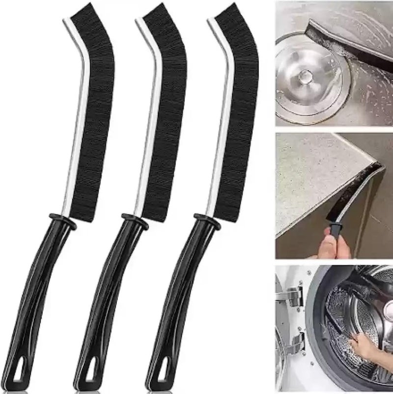 LEENAS LEENAS Plastic 3 Gap Cleaning Brush Hard Bristle Crevice Cleaning Tool for Household Use Multifunctional Dead Corner Cleaning Brush for Tiles Bathroom Kitchen Toilet Window Slots  - Image 2