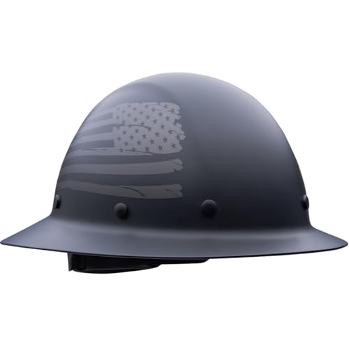 PIP Dynamic WolfJaw Fiberglass Full Brim Hard Hat with Wheel Ratchet, 8 Point Suspension, ANSI/ISEA Z89.1 Type 1 Certified, Glass G Electrical Rating, Black (280-HP1481USA-11) - Image 1