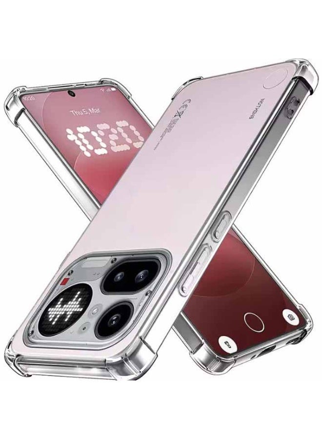 QIRG For Nothing Phone (4a) Pro Case,Camera Protection,Shockproof Thin Cover,Resists Yellowing and Scratches,Soft TPU Case for Nothing Phone (4a) Pro - Clear - Image 1
