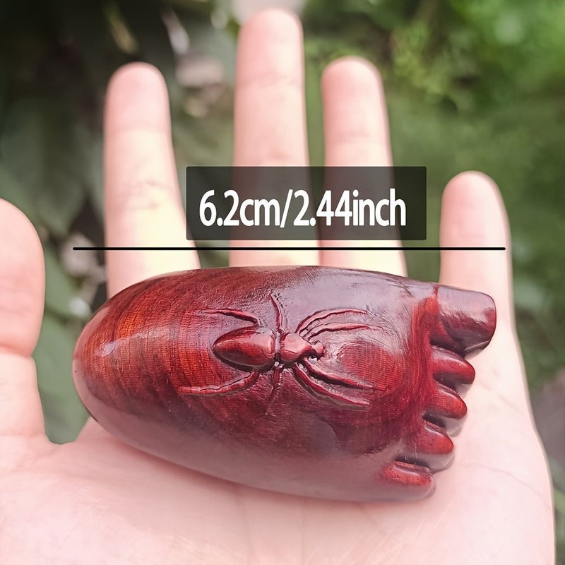 1Pc 2.4 Inch Handcrafted Wooden Decorative Foot Piece For Handheld Play Collection Portable Woodworking Craft - Image 3
