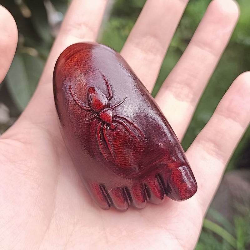 1Pc 2.4 Inch Handcrafted Wooden Decorative Foot Piece For Handheld Play Collection Portable Woodworking Craft - Image 1