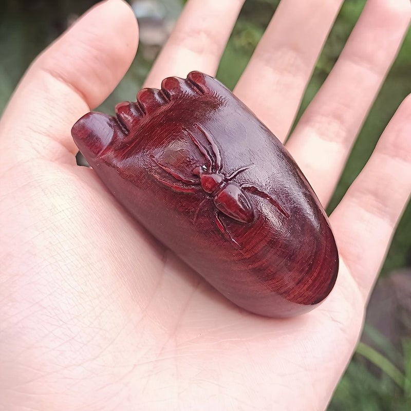 1Pc 2.4 Inch Handcrafted Wooden Decorative Foot Piece For Handheld Play Collection Portable Woodworking Craft - Image 4