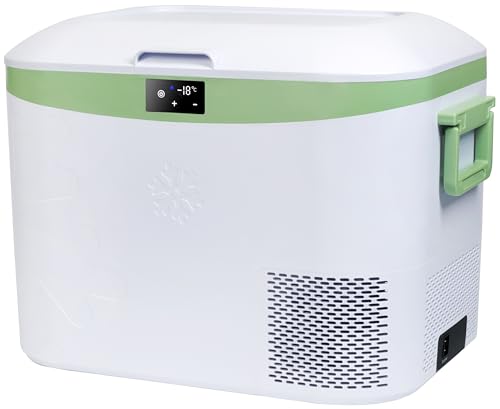Megiu Car Fridge Portable 12V Refrigerator 19 Quart (18 Liter) 12 Volt Freezer Compressor Cooler 12V/24V DC 110～240 V AC for Truck Van RV Camper SUV and Home Use -18℃~+15℃ - Image 1
