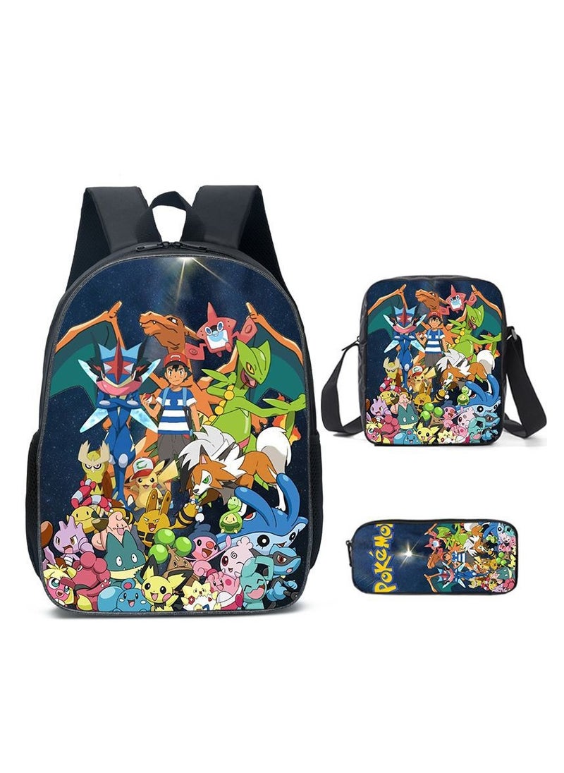 Pokemon Pokemon Three-piece Student Backpack 40*30*15cm 