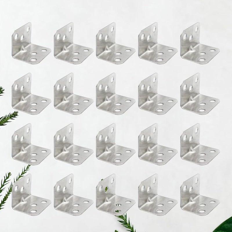 Heavy Duty Iron Corner Brace Brackets 40Pcs Right Angle Shelf Support for Furniture - Image 4