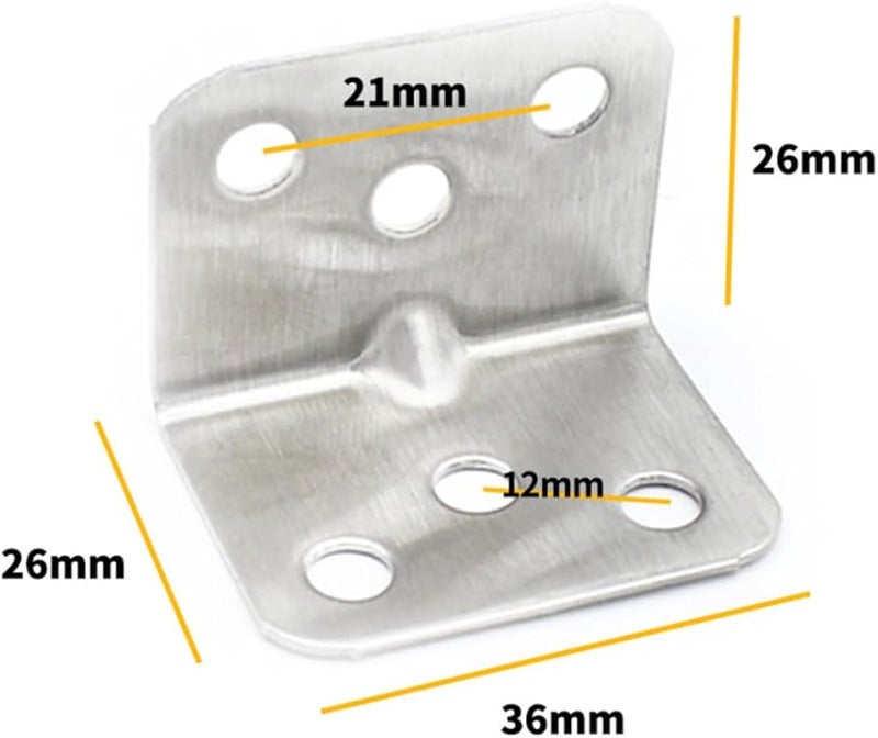 Heavy Duty Iron Corner Brace Brackets 40Pcs Right Angle Shelf Support for Furniture - Image 5