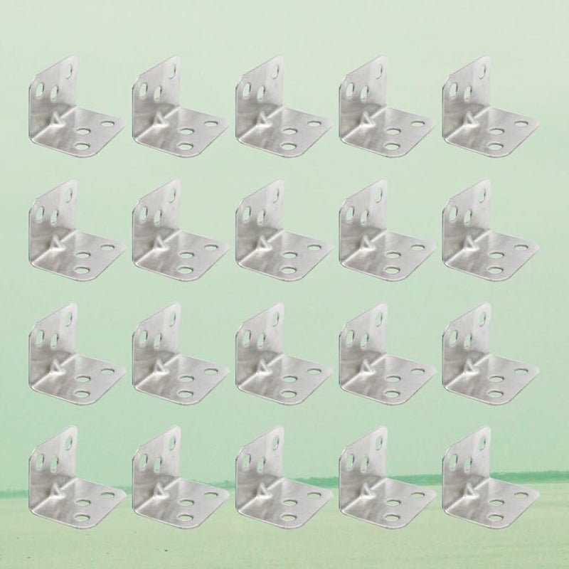 Heavy Duty Iron Corner Brace Brackets 40Pcs Right Angle Shelf Support for Furniture - Image 3