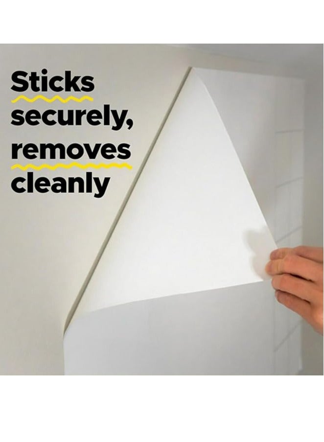 Post It Post-it Dry Erase Whiteboard Surface 3 x 4 in (91.4 cm x 1.21 m), 1 roll/pack | White Color | Sticker Whiteboard Film Surface for Walls, Doors, Tables and More | Removable | Easy Installation - Image 4