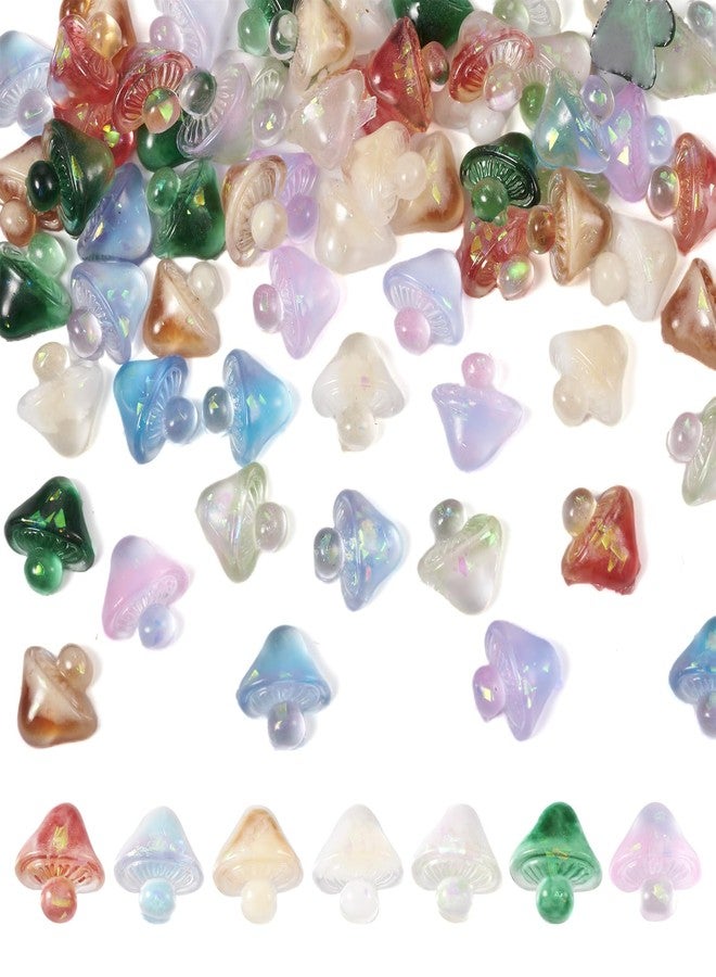 Spritewelry 70Pcs Luminous Mushroom Charms Glow in The Dark Mushroom Resin Flatback Cabochons Mushroom Nail Charms for Women Manicure Crafts Scrapbooking Hairpin Decoration - Image 4