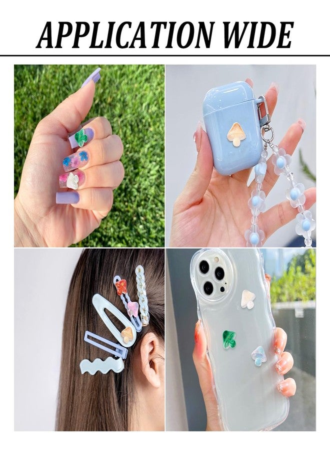 Spritewelry 70Pcs Luminous Mushroom Charms Glow in The Dark Mushroom Resin Flatback Cabochons Mushroom Nail Charms for Women Manicure Crafts Scrapbooking Hairpin Decoration - Image 3