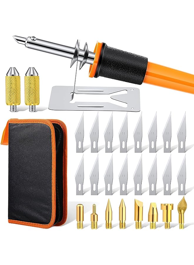 vesus Pcs Electric Hot Knife Cutter Tools Multipurpose Stencil Cutter Wood Burning Tool for Cutting Carving Soft Thin Foam Cloth Cutter - Image 1