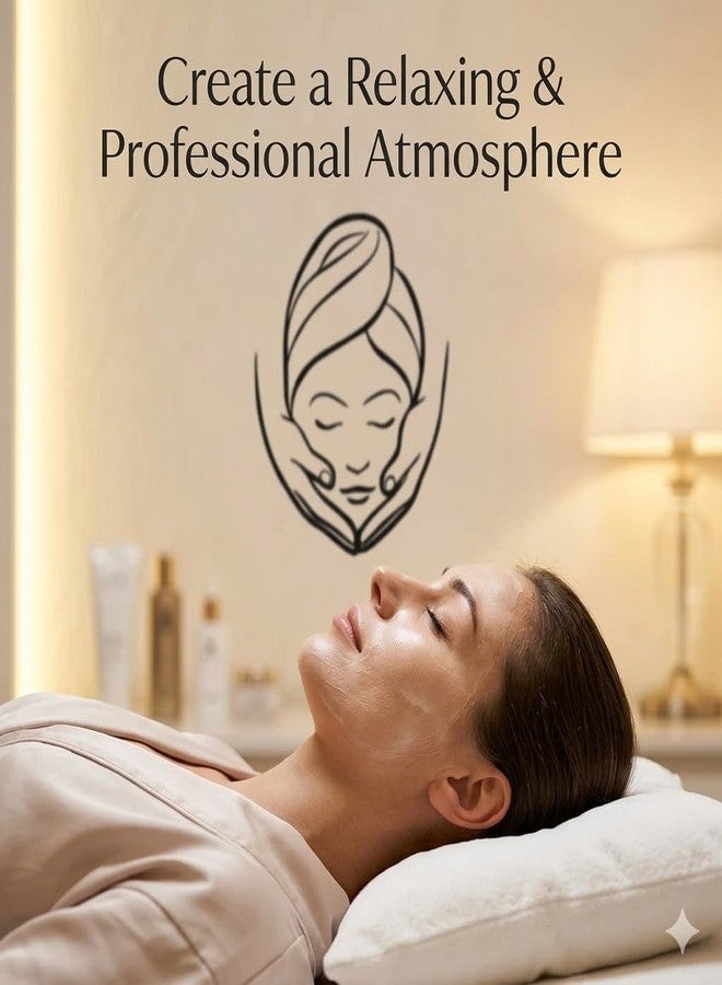 ARWY® Beauty Salon Wall Sticker – Girl Enjoying Facial Spa Vinyl Wall Decal | Removable Waterproof Wall Sticker for Salon, Spa, Parlour Decor (58 x 76 cm) - Image 2