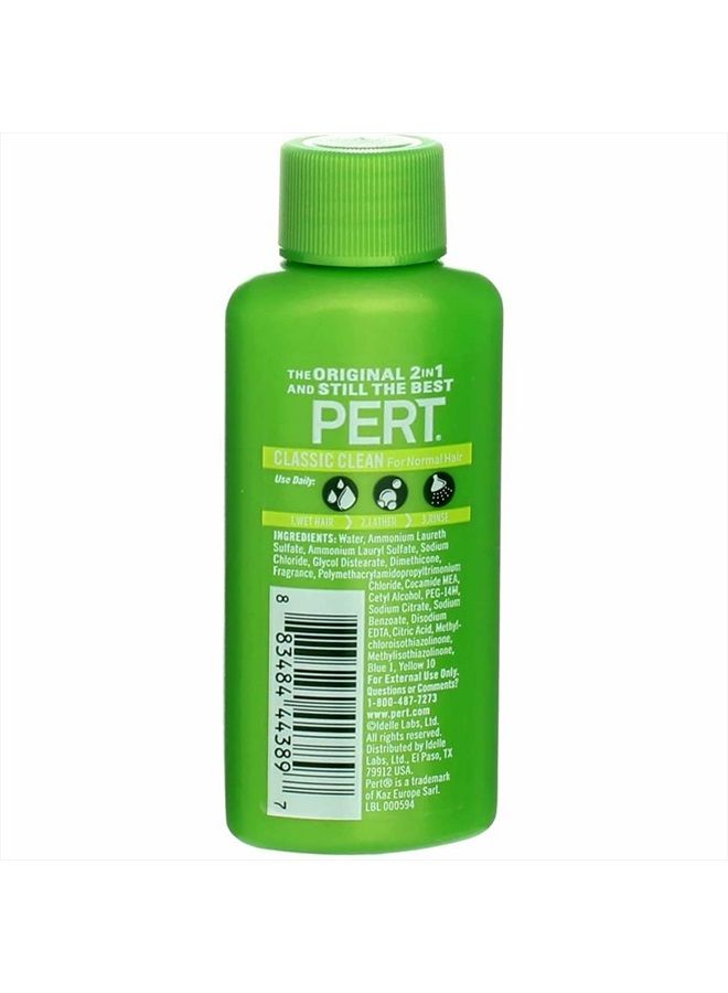 PERT PLUS Plus 2-in-1 Shampoo & Conditioner, Classic Clean 1.70 oz (Pack of 6) - Image 4